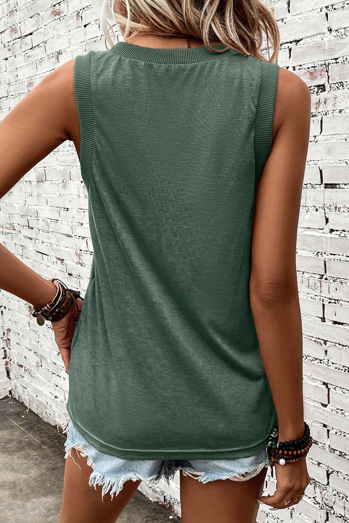 Débardeur côtelé vert brume *-A WOMAN WE LOVE