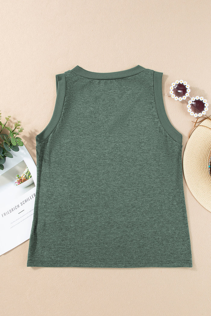 Débardeur côtelé vert brume *-A WOMAN WE LOVE