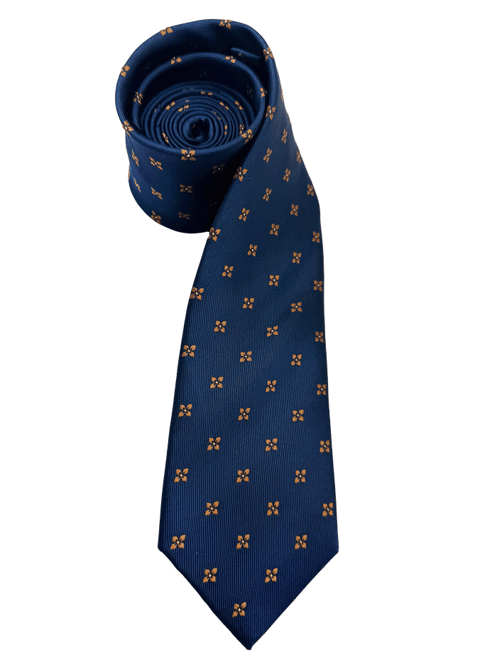 Delancey Orange Rosette Silk Tie