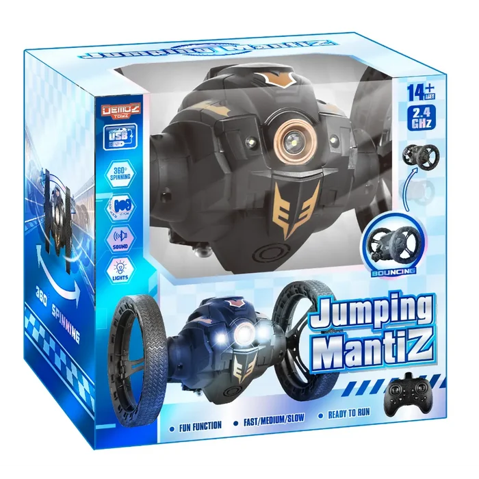 Demoz RC Jumping Mantiz 2.4G Remote Control Stunt Car with Light & Sound