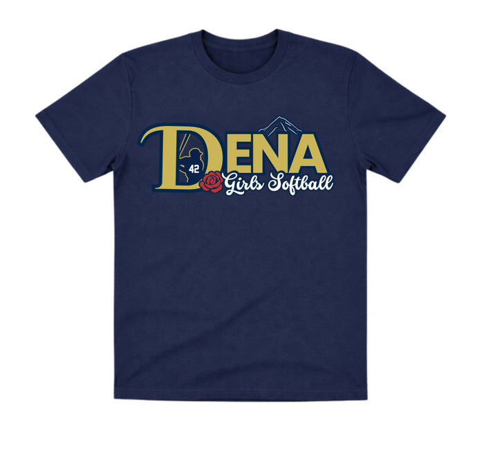 Dena Navy Dry Fit Shirt: Girls Softball
