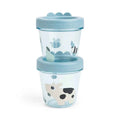 Done by Deer® Set 2 posodic za prigrizke Tiny Farm Blue Done by Deer