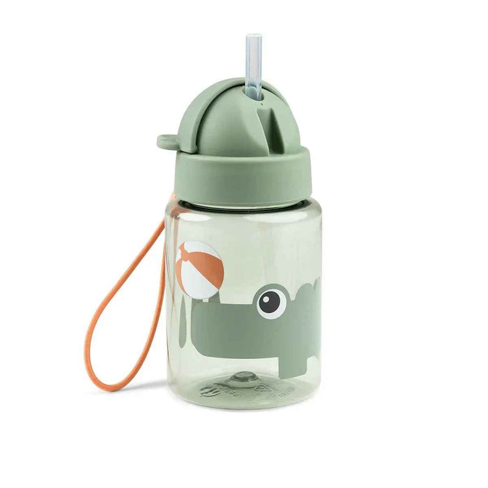 Done by Deer® Steklenička s slamico Playground Green 280 ml Done by Deer