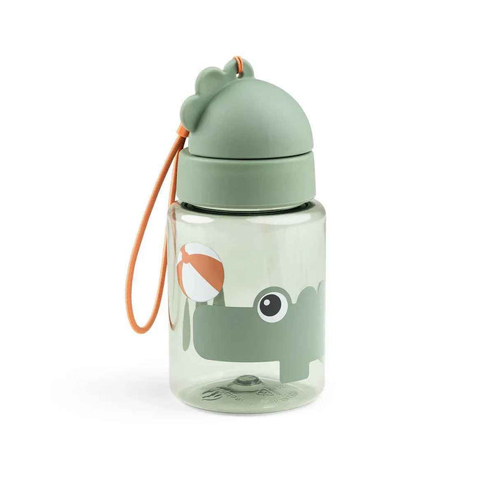 Done by Deer® Steklenička s slamico Playground Green 280 ml Done by Deer