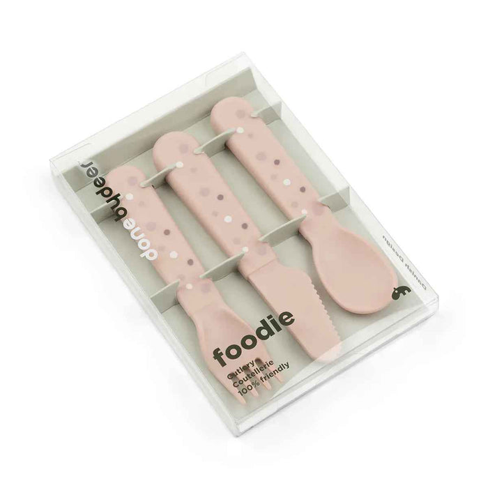 Done by Deer® Jedilni pribor Foodie Happy Dots Powder Done by Deer