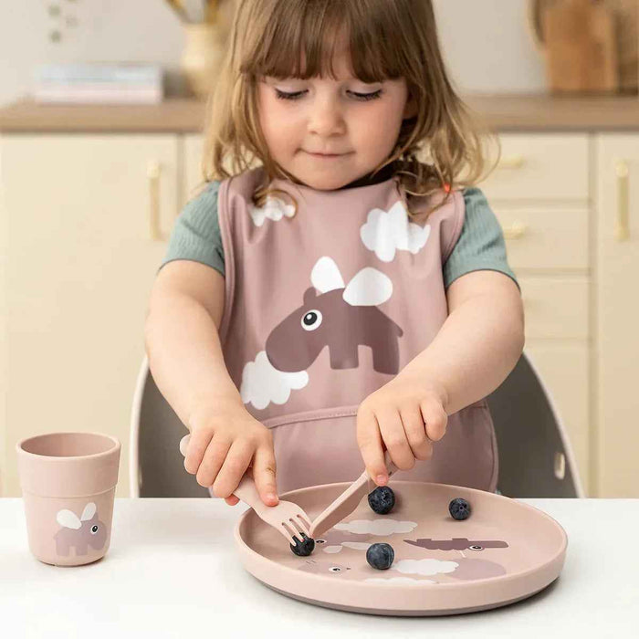 Done by Deer® Jedilni pribor Foodie Happy Dots Powder Done by Deer