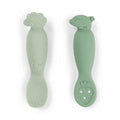 Done by Deer® Set 2 silikonskih žličk Tiny Farm Green Done by Deer