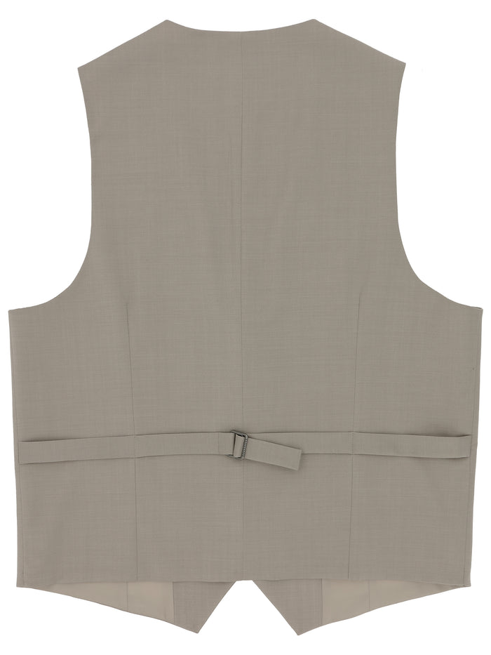 Dorset 112 Beige Wool Stretch Waistcoat