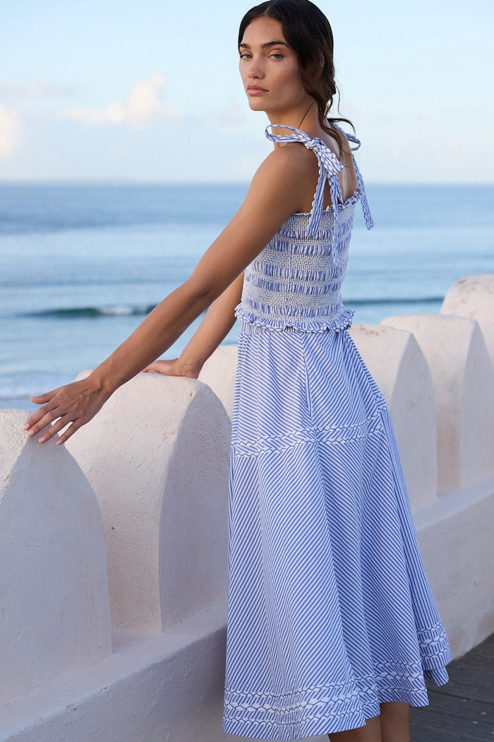 Ella Top- Sconset Blue