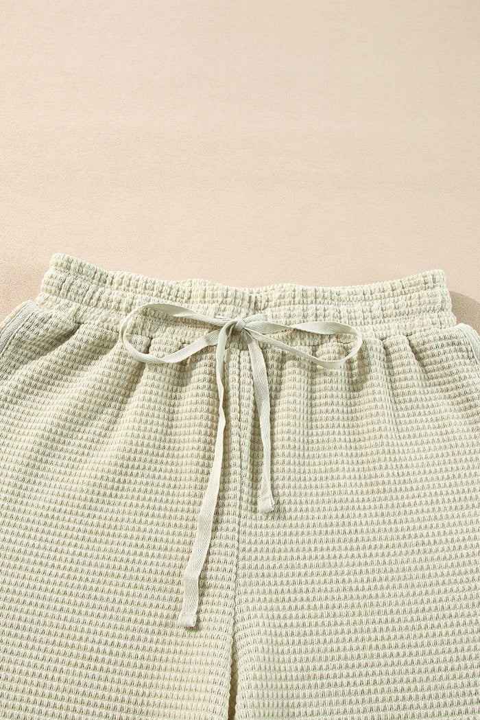 Ensemble 2 pièces haut et short boutonné texturé à manches longues parchemin-A WOMAN WE LOVE