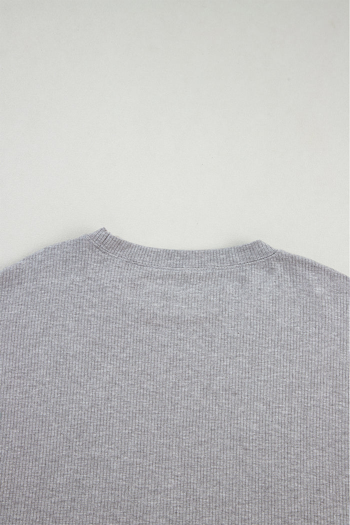 Ensemble tunique ample de couleur unie gris clair et short slim-A WOMAN WE LOVE