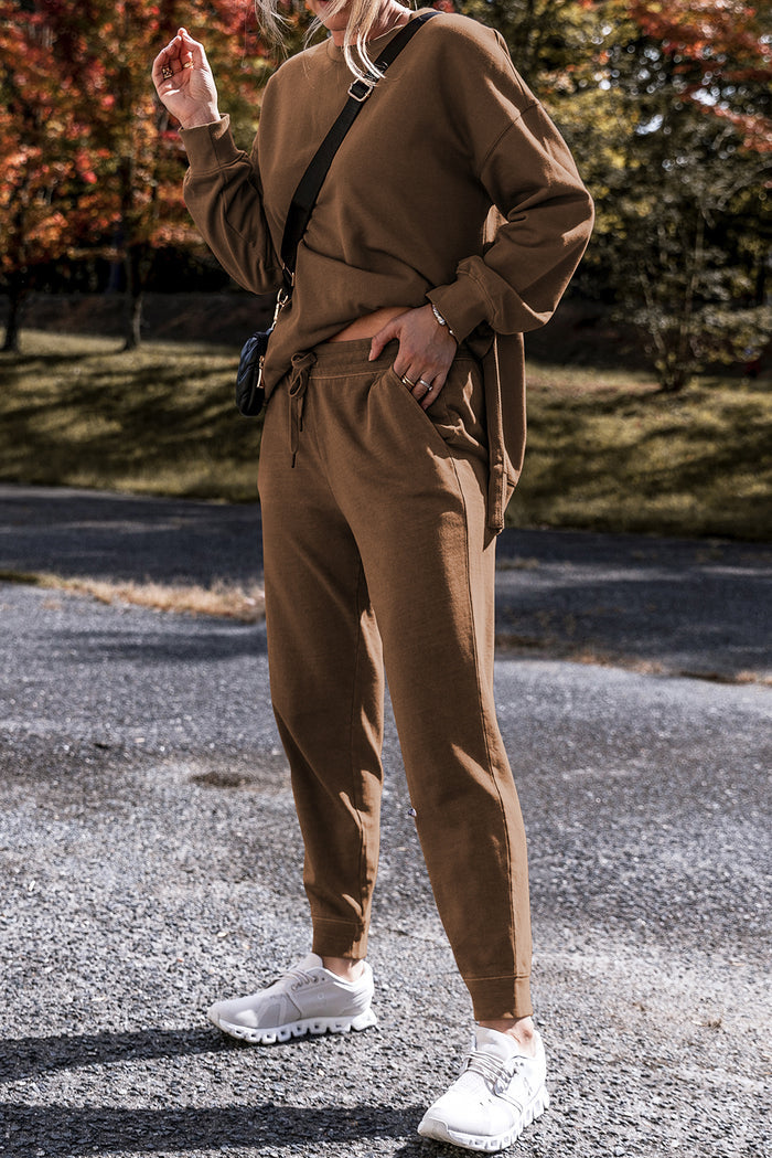 Ensemble pull-over haut bas et pantalon slim *-A WOMAN WE LOVE