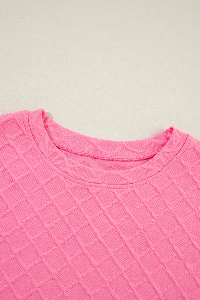 Ensemble Short & T-shirt texturé à carreaux *-A WOMAN WE LOVE