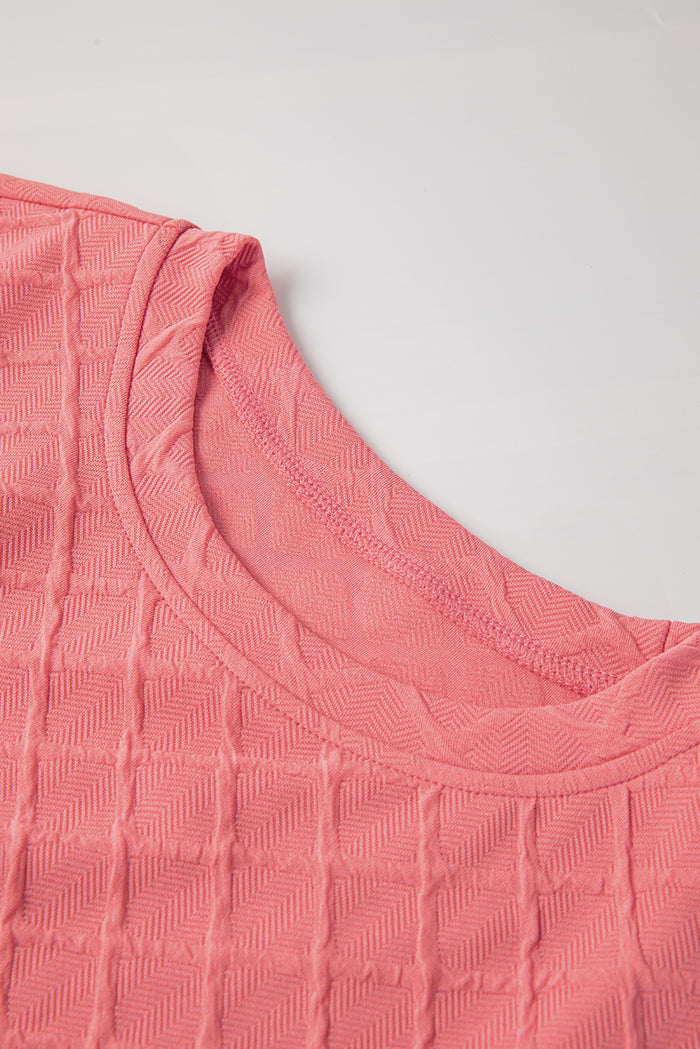 Ensemble Short & T-shirt texturé à carreaux *-A WOMAN WE LOVE