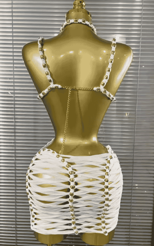 Farah sexy halter hollow out bodycon mini dress for women. Perfect for nightclub parties, birthdays, stage wear, and evening events.