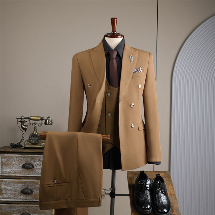 Fashion Double-Breasted Business Slim-Fit Suit For Men - Rosymae