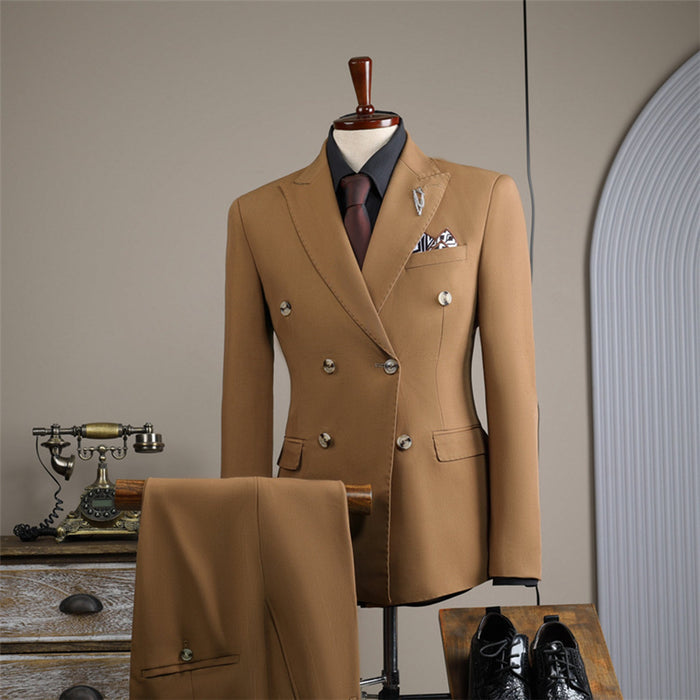 Fashion Double-Breasted Business Slim-Fit Suit For Men - Rosymae