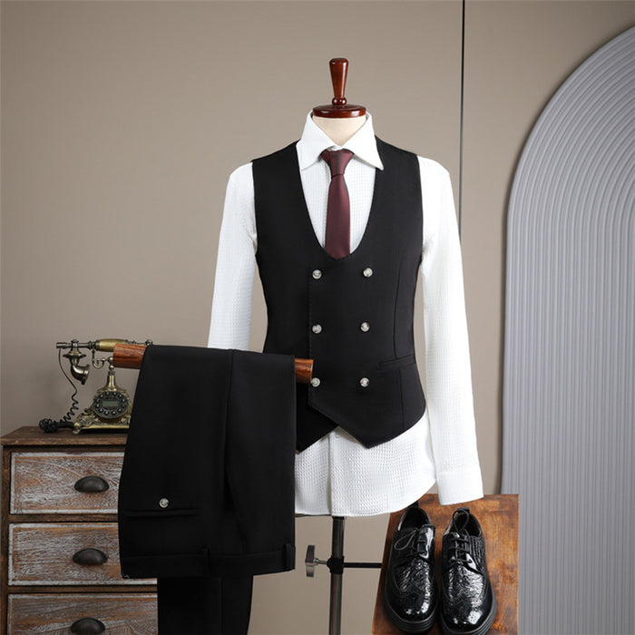 Fashion Double-Breasted Business Slim-Fit Suit For Men - Rosymae