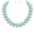 chunky beaded mint necklace