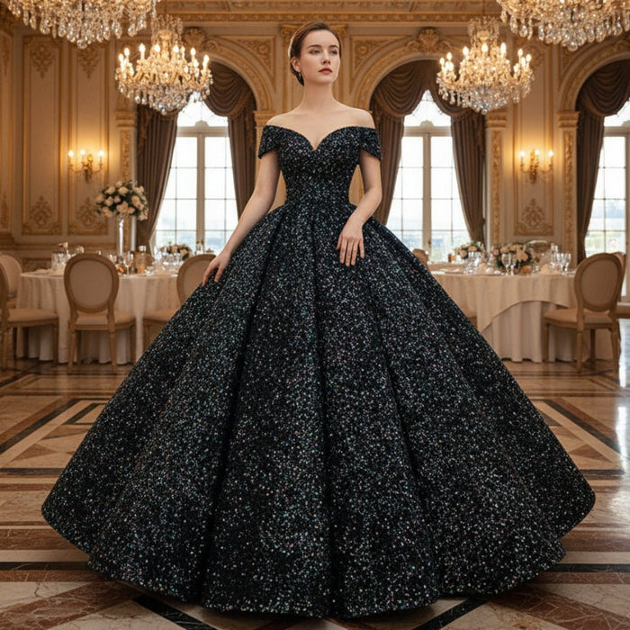 Fashion Quinceanera Dress Off The Shoulder Sweet 15 Girl Ball Gown - Rosymae