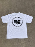 FLAME:CHAIN Oversized Garment Dye White Tee