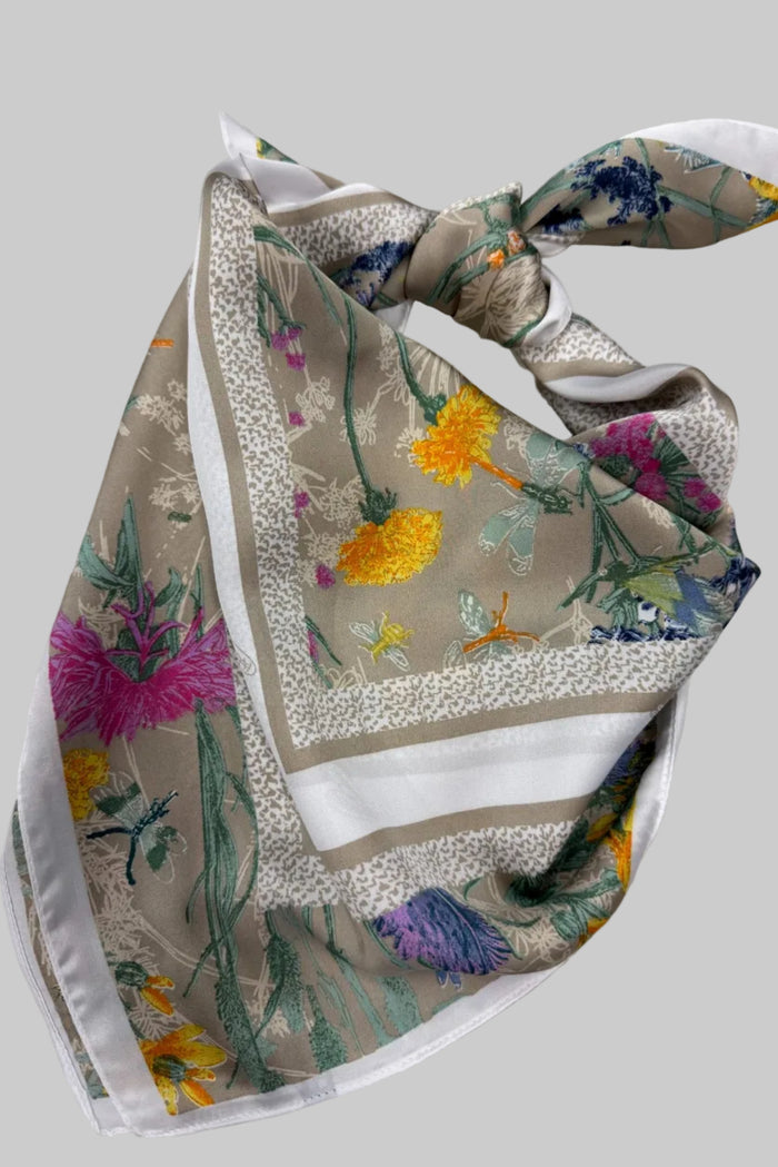 floral scarf necklace silky bandana