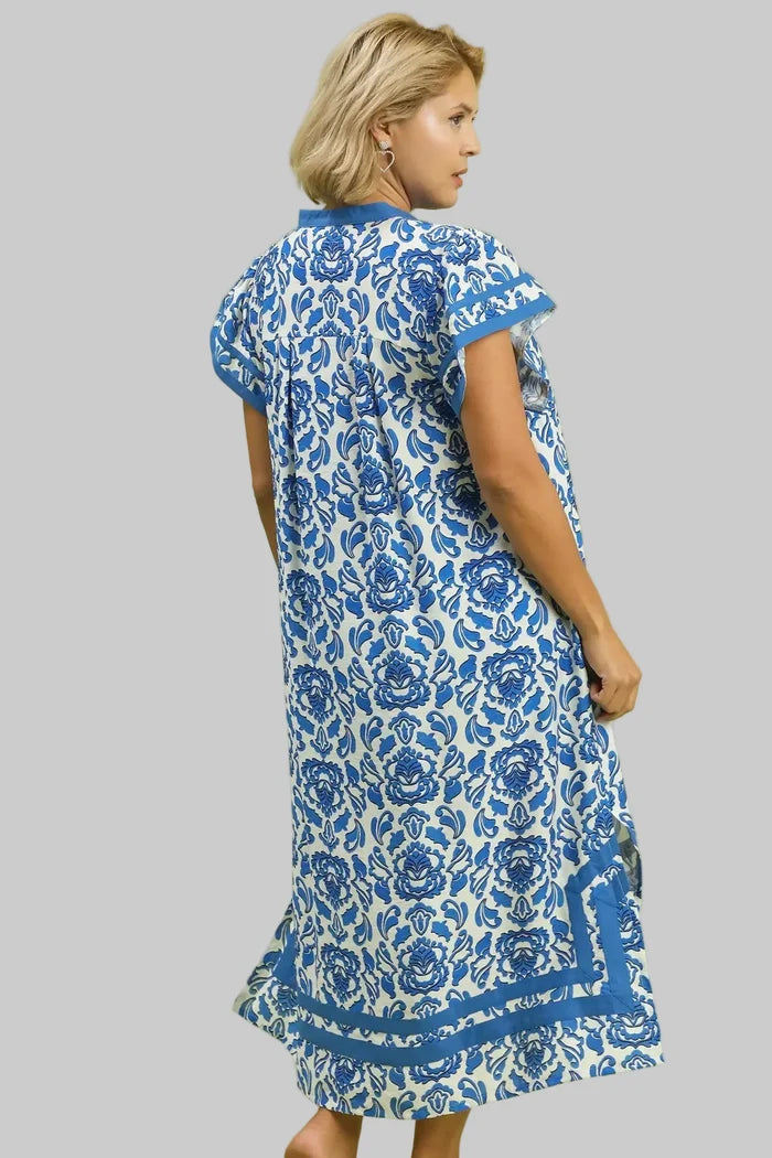 umgee plus size women's ocean blue dress
