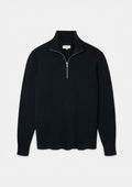 Forest Green Merino Half Zip Jumper, Knitwear - SIRPLUS