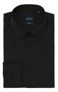 Franco 306 Black Cotton Stretch Shirt