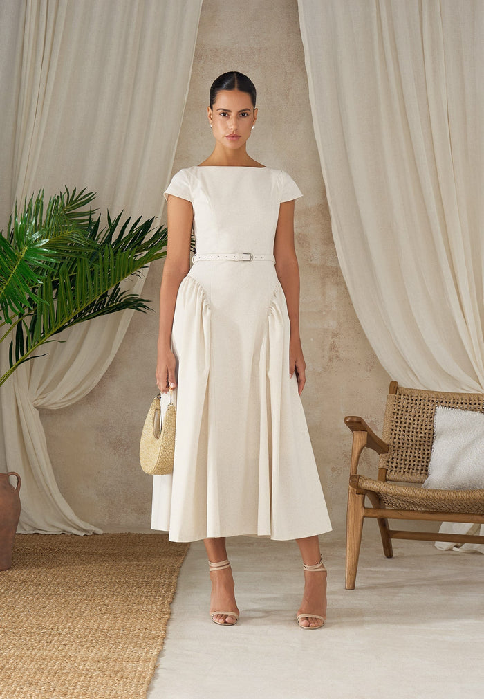 gaia-linen-boat-neck-belted-pleated-midi-dress-natural