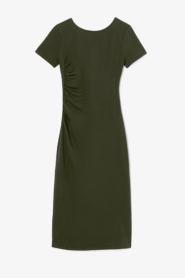 Packshot image of the Glenda Dress-Pima Cotton Jersey :: Rosin | Exclude