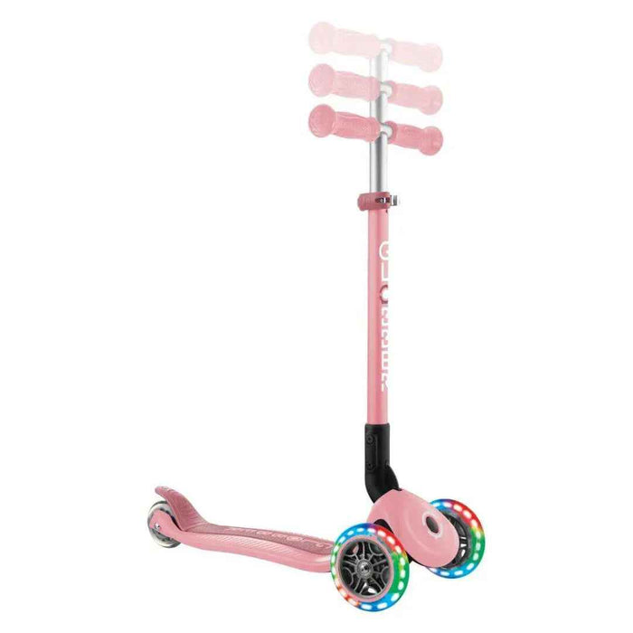 Globber® Otroški skiro s svetlečimi kolesi Primo Pastel Pink Globber