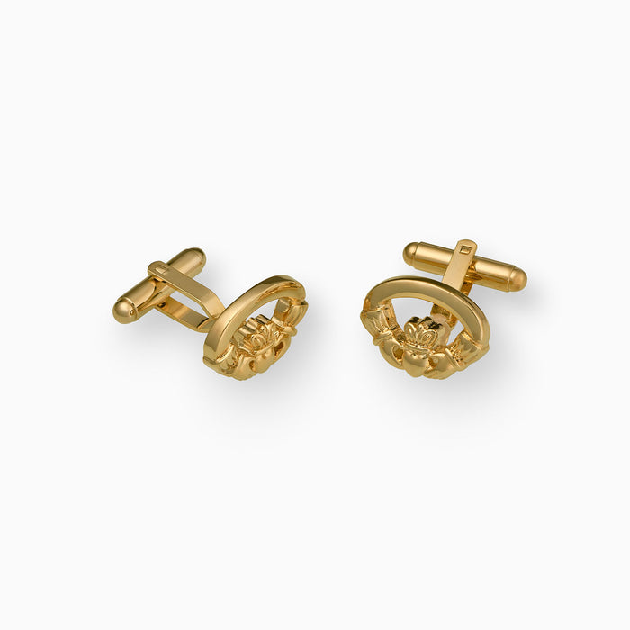 Gold Plated Claddagh Cufflinks