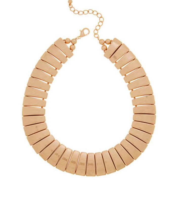 gold bib statement necklace