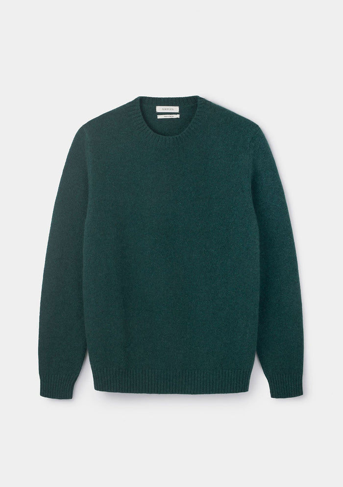 Green Cashmere Crew Neck Jumper, Knitwear - SIRPLUS
