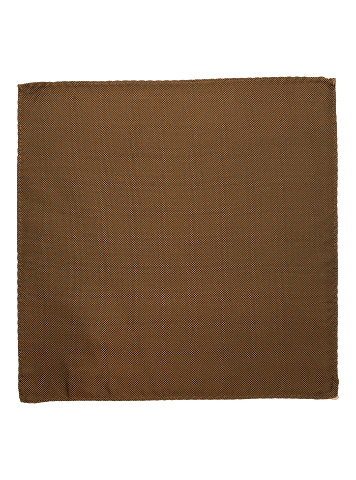 Greenwich Orange Textured Silk Pocket Square