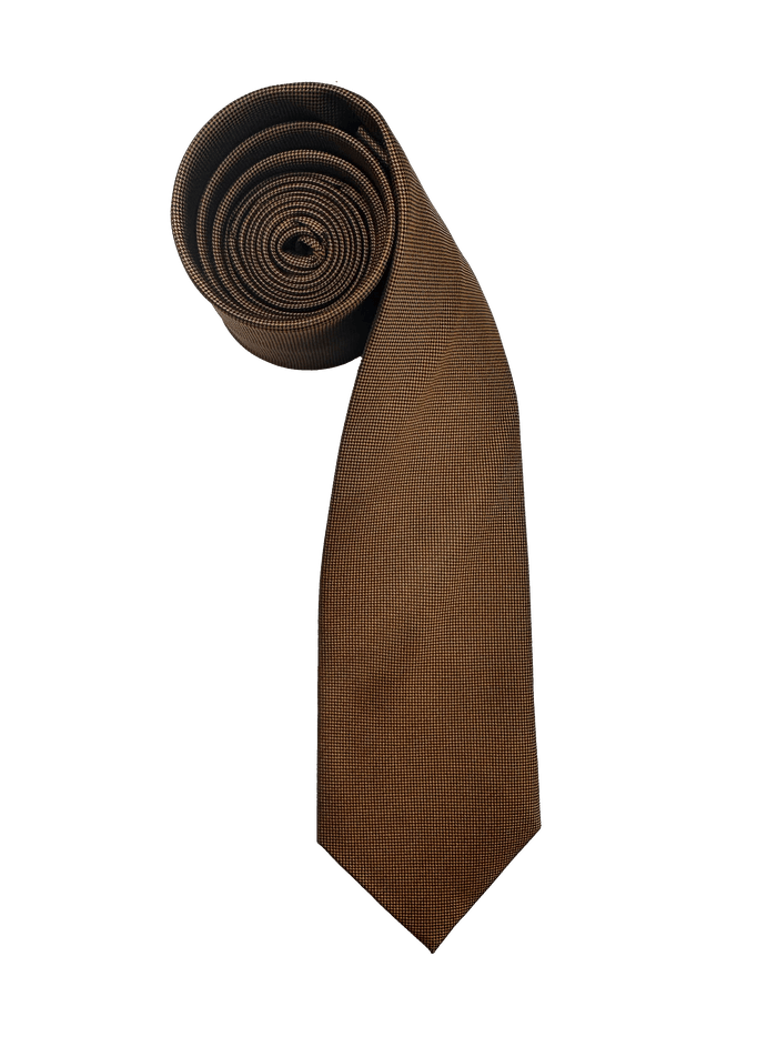 Greenwich Orange Textured Silk Tie