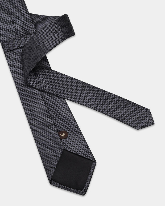 Grey Jacquard Tie - Berlin