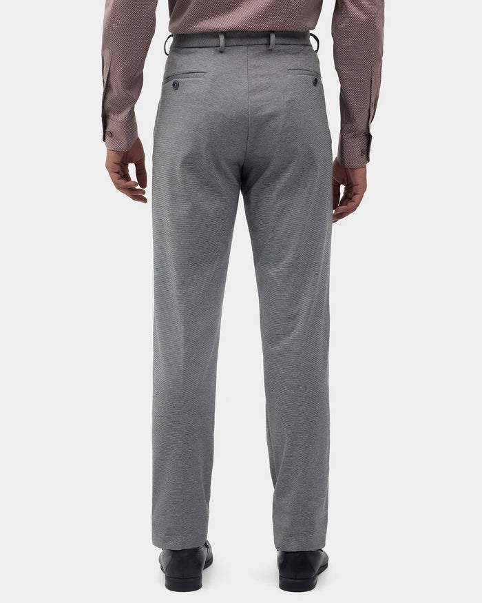 Grey Melange Solid Formal Trouser - Bruce