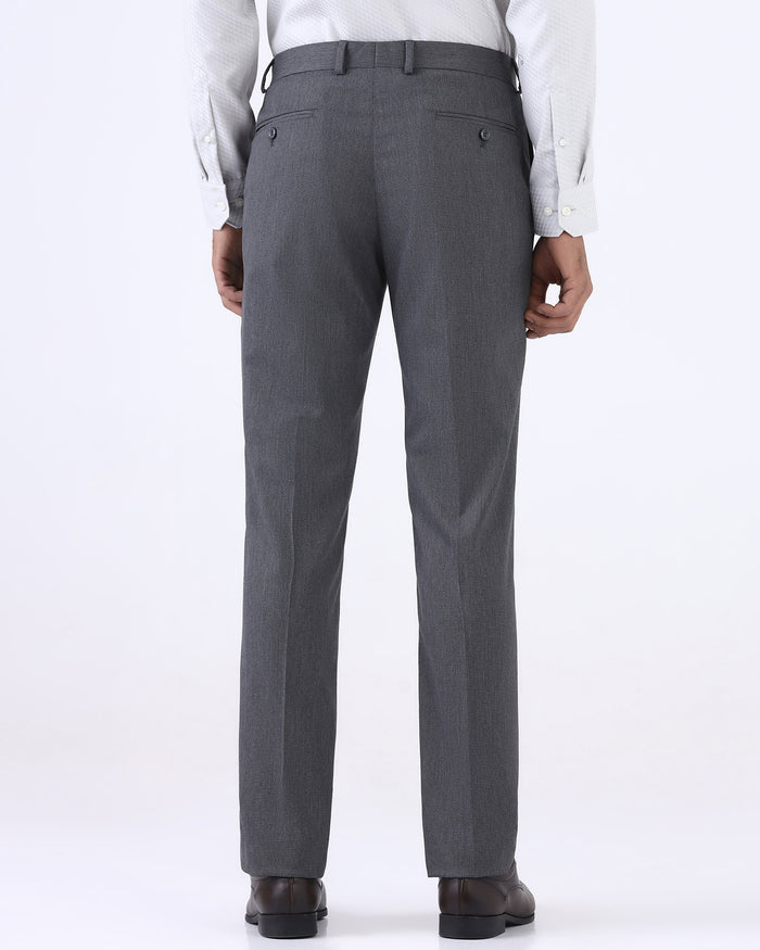 Grey Staples Dobby Formal Trouser - Fredious