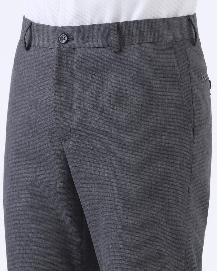 Grey Staples Dobby Formal Trouser - Fredious