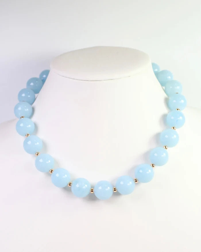 light blue beaded necklace