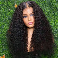 30 inch HD lace 13x4 human hair pre-plucked deep wave water wave lace front wig made with 100% Brazilian human hair.