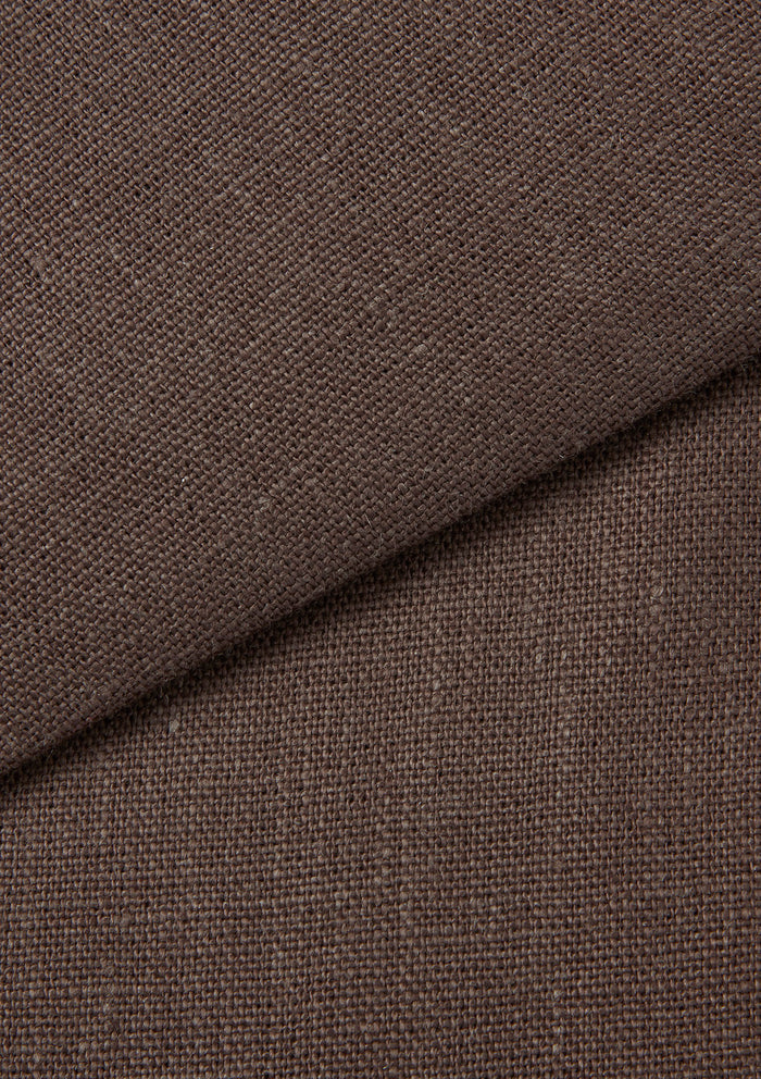 Hickory Brown Linen Nehru Jacket, Nehru Jacket - SIRPLUS