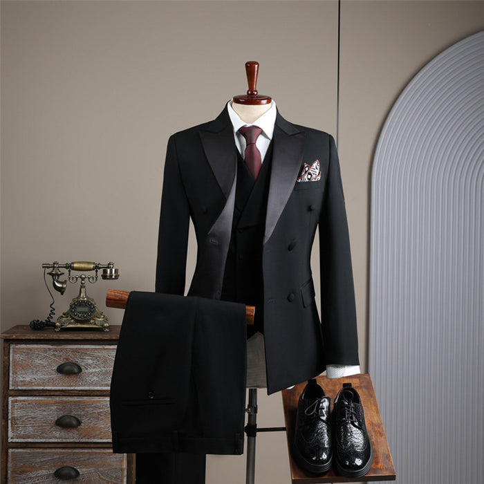 High Quality Double Breasted Suit For Men Groom's Wedding Suit Set - Rosymae