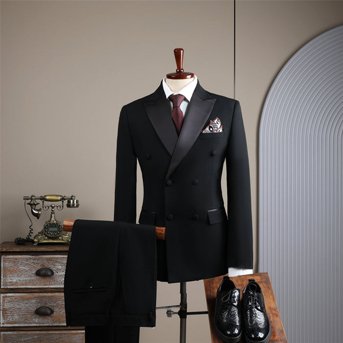 High Quality Double Breasted Suit For Men Groom's Wedding Suit Set - Rosymae