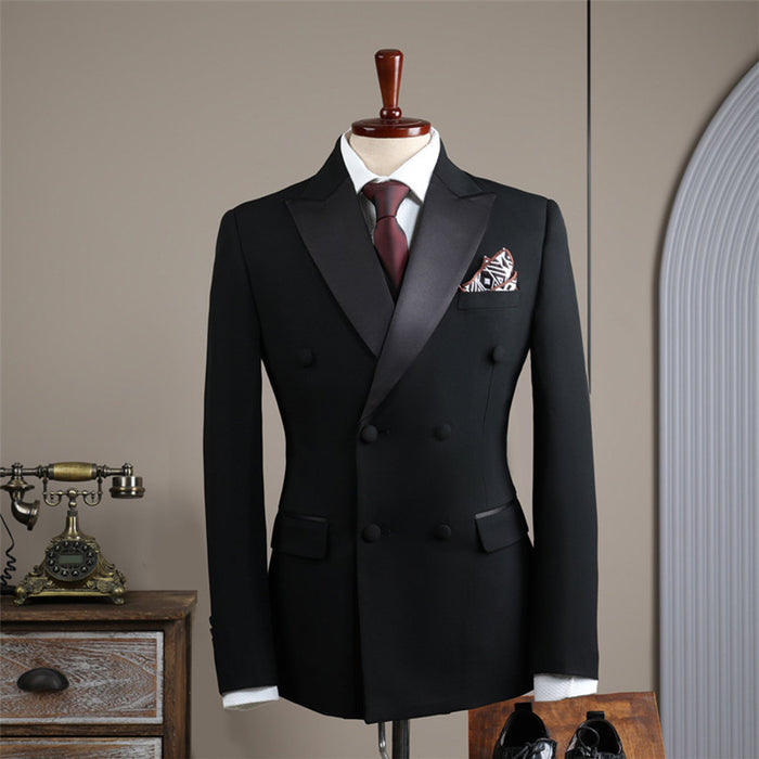 High Quality Double Breasted Suit For Men Groom's Wedding Suit Set - Rosymae