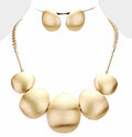 Irregular Round Bib Necklace Set