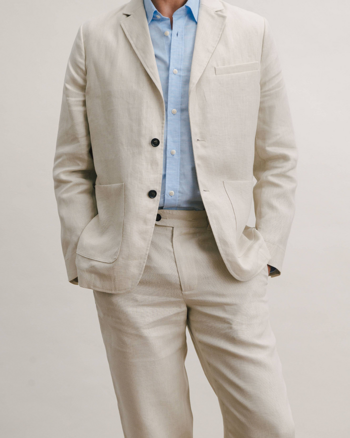 Ivory Linen Blazer