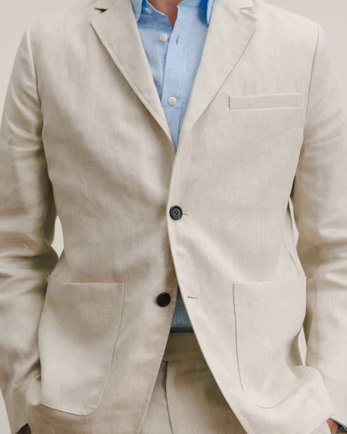 Ivory Linen Blazer